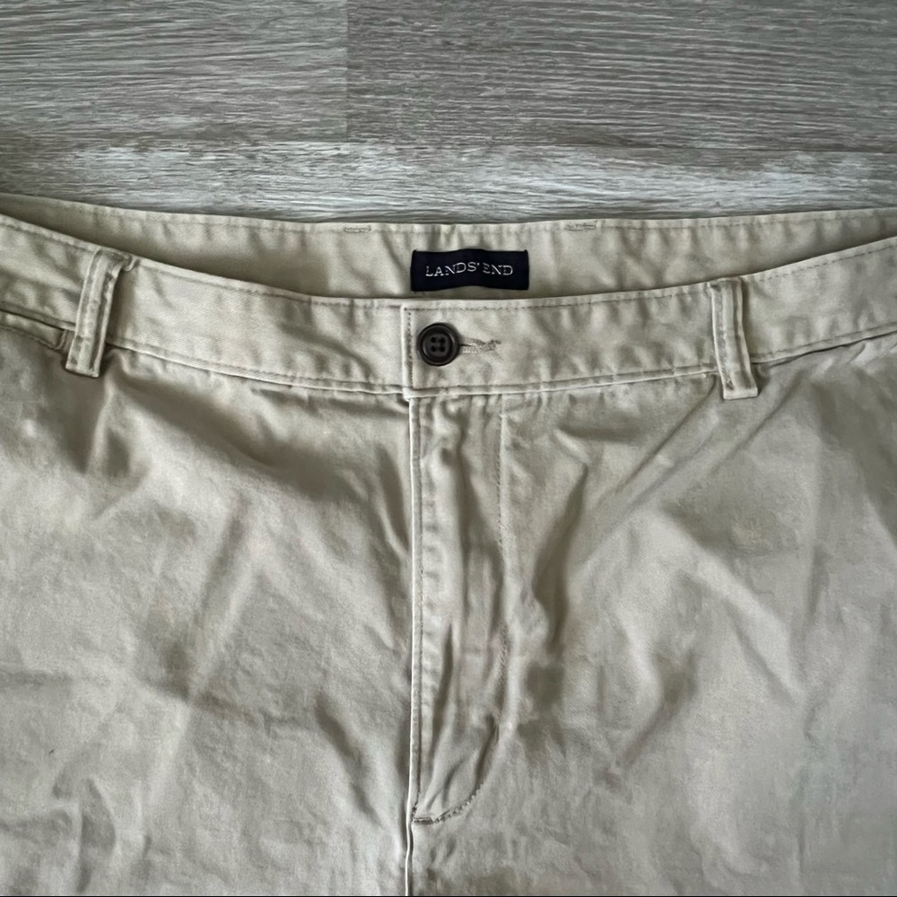 Mens Lands End Khaki Shorts Size 44 Waist - Picture 3 of 6